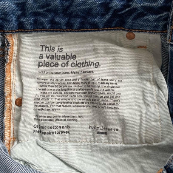 NWT Nudie Jeans Wide Leg High Waist Loose/Relaxed Fit Tall Long Sz 30x34 - Picture 7 of 11